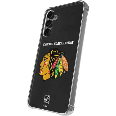 NHL Chicago Blackhawks Distressed Galaxy S24 Plus Clear Case