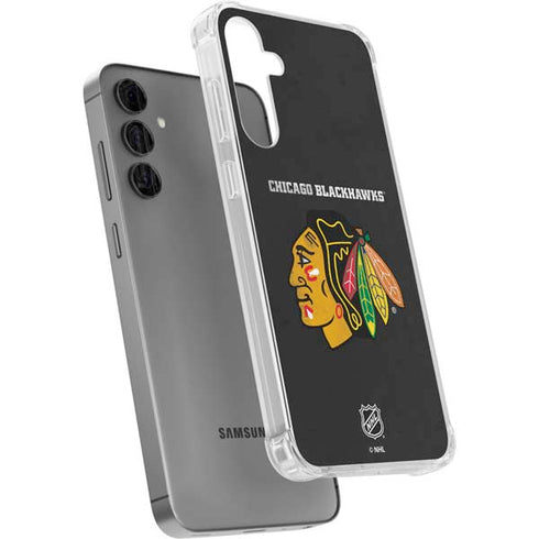NHL Chicago Blackhawks Distressed Galaxy S24 Plus Clear Case