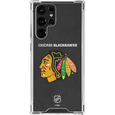 NHL Chicago Blackhawks Distressed Galaxy S24 Ultra Clear Case