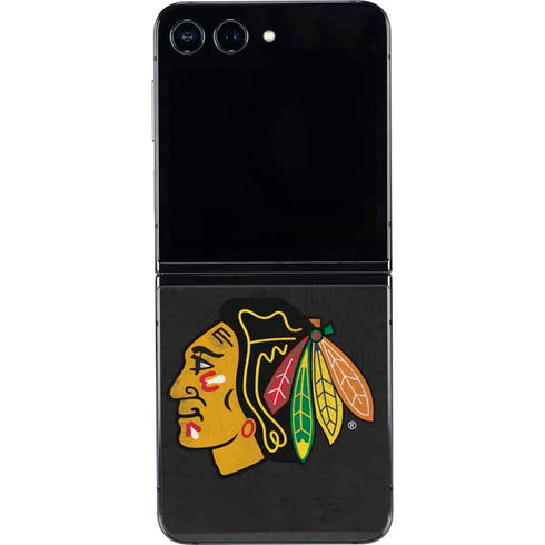 NHL Chicago Blackhawks Distressed Galaxy Z Flip5 5G Skin