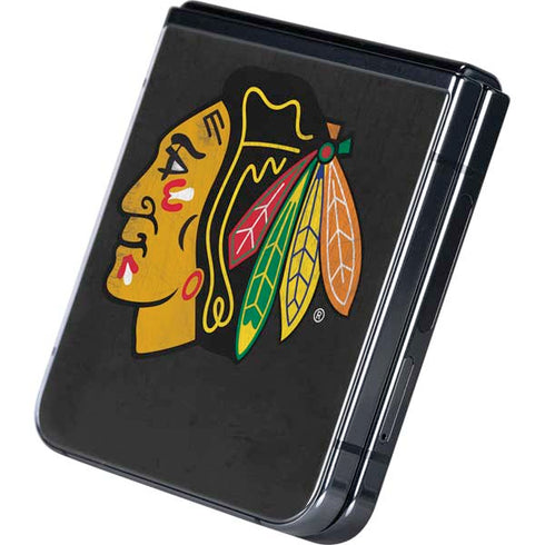 NHL Chicago Blackhawks Distressed Galaxy Z Flip5 5G Skin