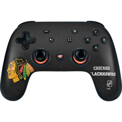 NHL Chicago Blackhawks Distressed Google Stadia Controller Skin