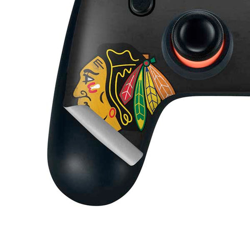 NHL Chicago Blackhawks Distressed Google Stadia Controller Skin