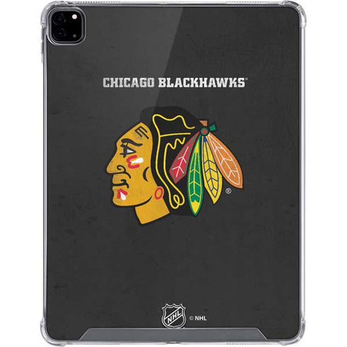 NHL Chicago Blackhawks Distressed iPad Pro 12.9in (2020) Clear Case