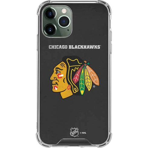 NHL Chicago Blackhawks Distressed iPhone 11 Pro Max Clear Case
