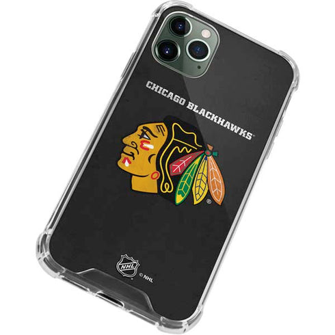 NHL Chicago Blackhawks Distressed iPhone 11 Pro Max Clear Case