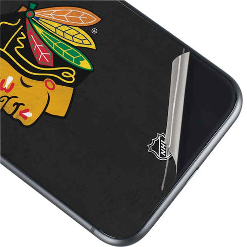 NHL Chicago Blackhawks Distressed iPhone 11 Skin