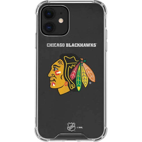 NHL Chicago Blackhawks Distressed iPhone 12 Mini Clear Case
