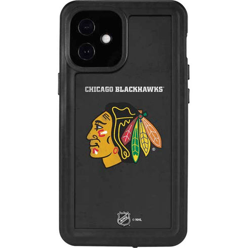 NHL Chicago Blackhawks Distressed iPhone 12 Mini Waterproof Case