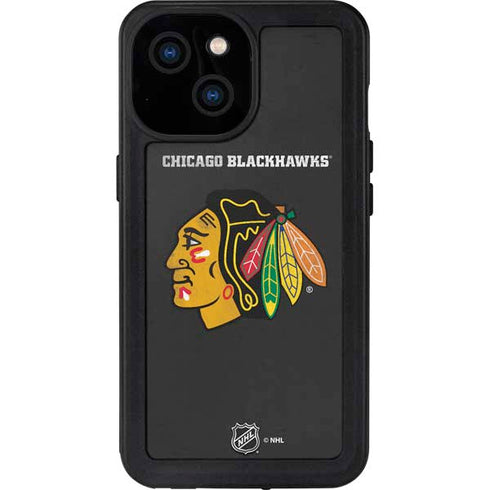 NHL Chicago Blackhawks Distressed iPhone 13 Mini Waterproof Case