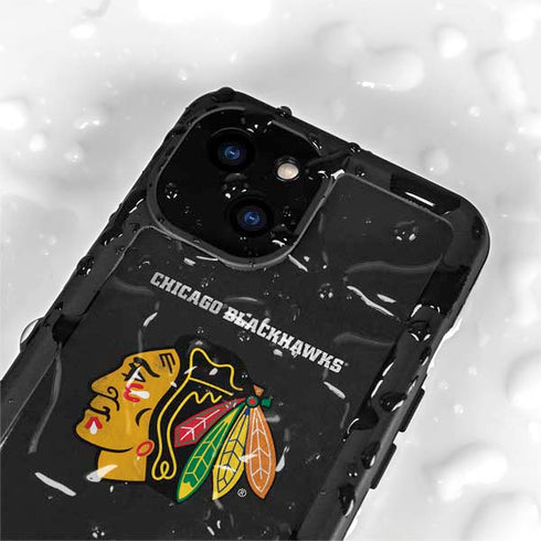 NHL Chicago Blackhawks Distressed iPhone 13 Mini Waterproof Case