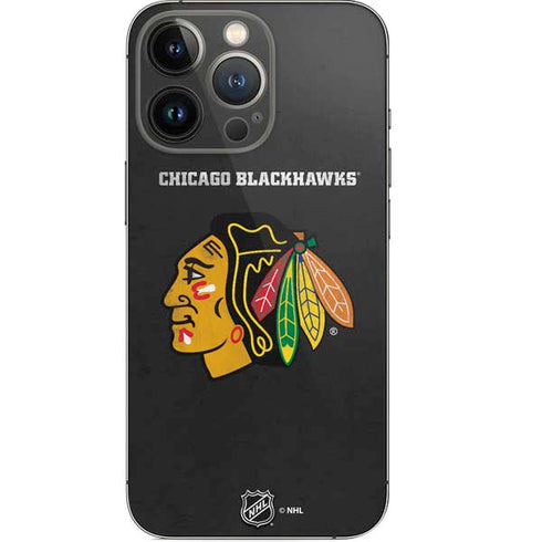 NHL Chicago Blackhawks Distressed iPhone 13 Pro Skin