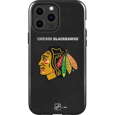 NHL Chicago Blackhawks Distressed iPhone 15 Pro Max Impact Case