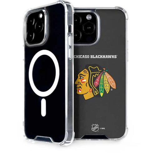 NHL Chicago Blackhawks Distressed iPhone 15 Pro Max MagSafe Case