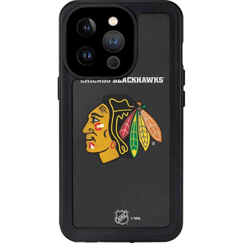 NHL Chicago Blackhawks Distressed iPhone 14 Pro Waterproof Case