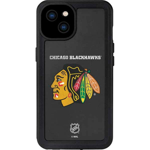 NHL Chicago Blackhawks Distressed iPhone 15 Plus Waterproof Case