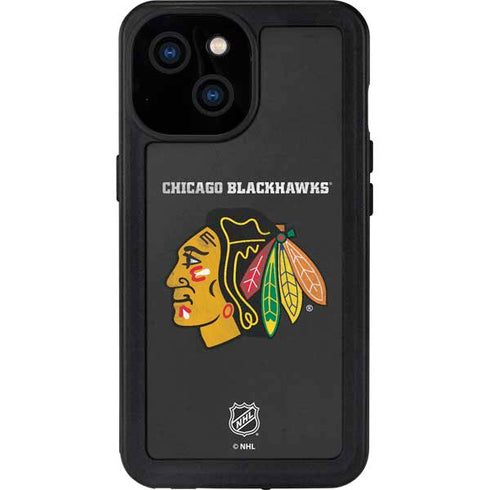 NHL Chicago Blackhawks Distressed iPhone 15 Waterproof Case