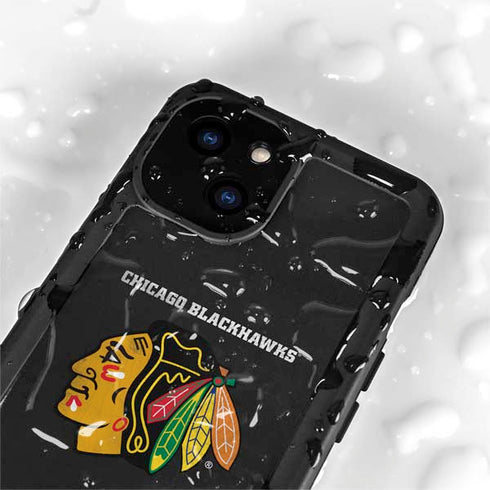 NHL Chicago Blackhawks Distressed iPhone 15 Waterproof Case
