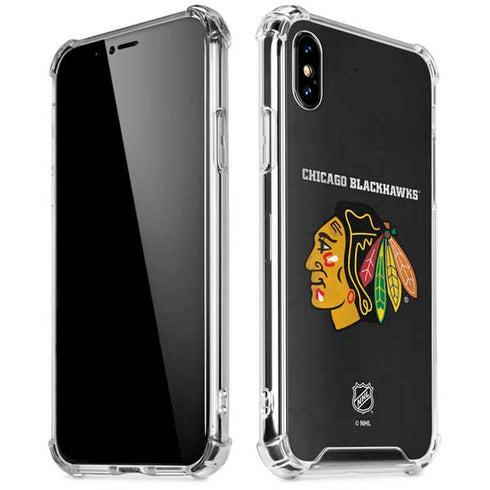 NHL Chicago Blackhawks Distressed iPhone XS Max Clear Case