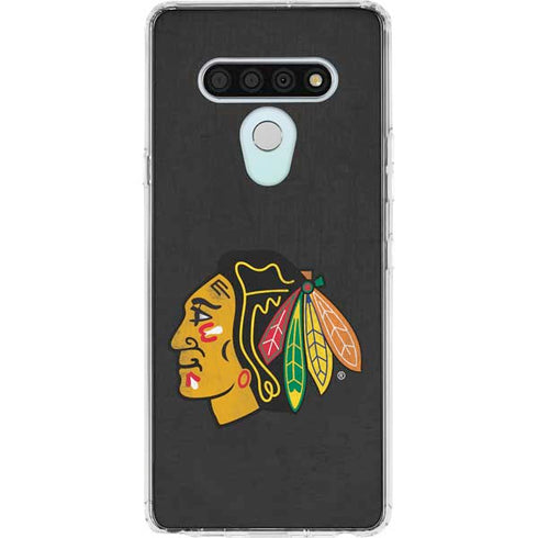NHL Chicago Blackhawks Distressed LG Stylo 6 Clear Case