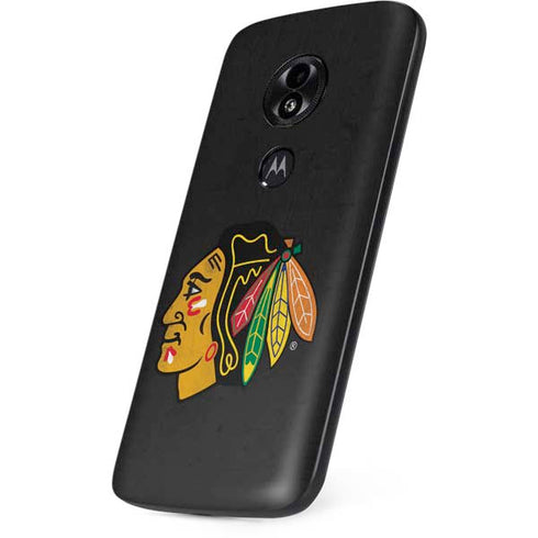NHL Chicago Blackhawks Distressed Moto E5 Play Skin