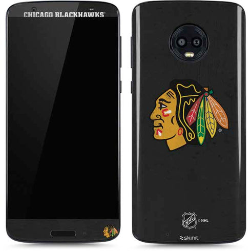 NHL Chicago Blackhawks Distressed Moto G6 Skin