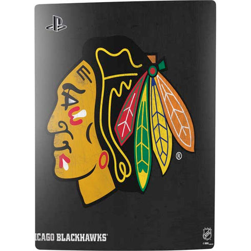 NHL Chicago Blackhawks Distressed PS5 Bundle Skin
