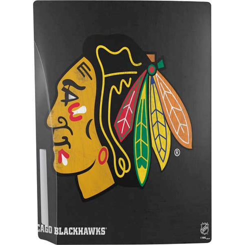 NHL Chicago Blackhawks Distressed PS5 Bundle Skin