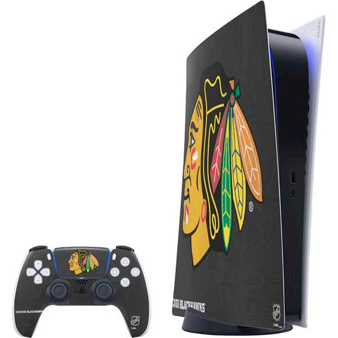 NHL Chicago Blackhawks Distressed PS5 Digital Edition Bundle Skin