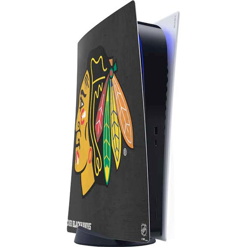 NHL Chicago Blackhawks Distressed PS5 Digital Edition Console Skin