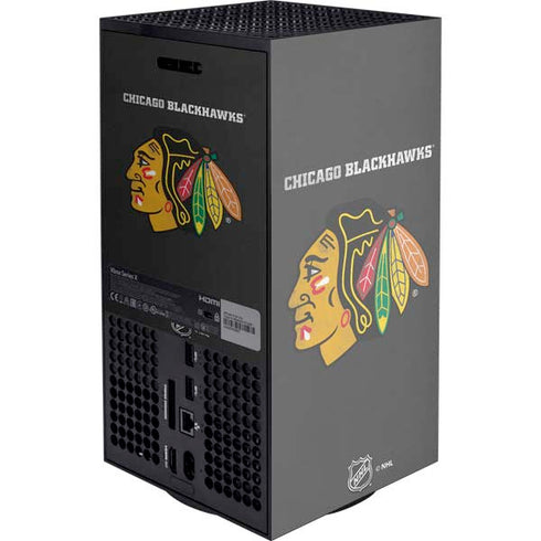 NHL Chicago Blackhawks Distressed Xbox Series X Console Skin