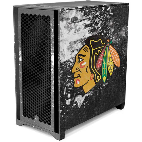 NHL Chicago Blackhawks Frozen Corsair 4000D Tempered Glass Mid-Tower ATX Case Skin