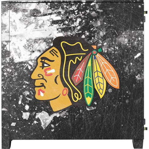 NHL Chicago Blackhawks Frozen Corsair 4000D Tempered Glass Mid-Tower ATX Case Skin