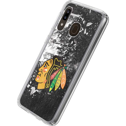 NHL Chicago Blackhawks Frozen Galaxy A20 Clear Case