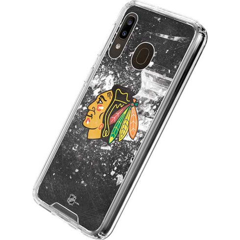 NHL Chicago Blackhawks Frozen Galaxy A30 Clear Case