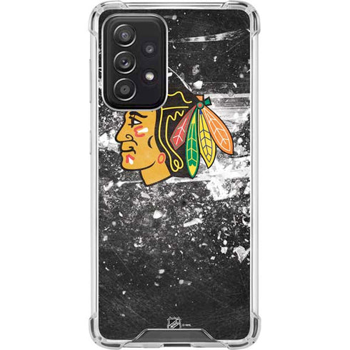 NHL Chicago Blackhawks Frozen Galaxy A52 5G Clear Case