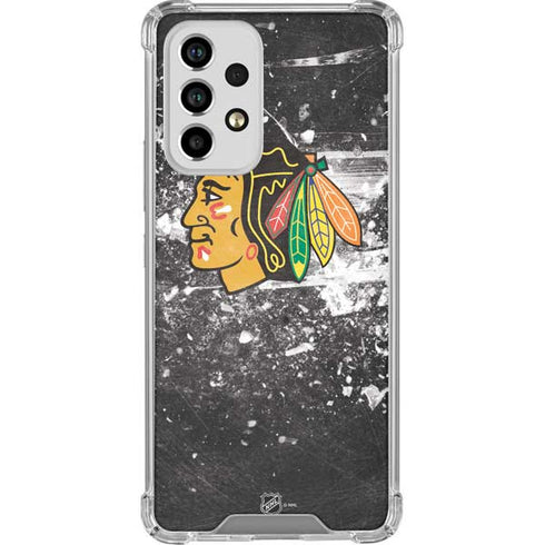 NHL Chicago Blackhawks Frozen Galaxy A53 5G Clear Case