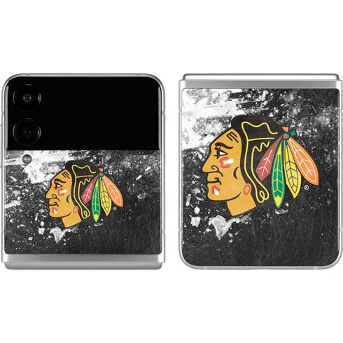NHL Chicago Blackhawks Frozen Galaxy Z Flip4 5G Skin