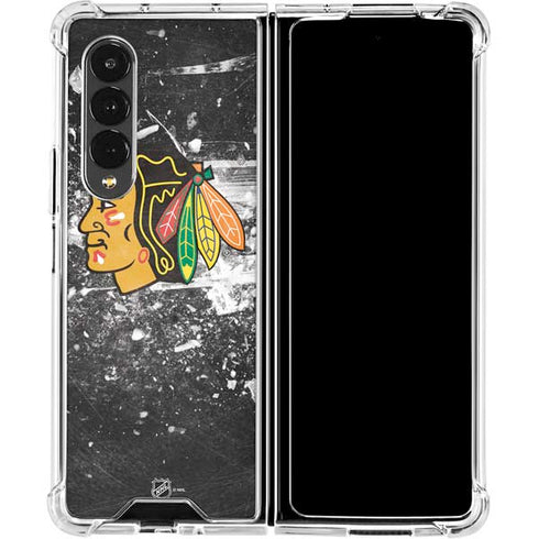 NHL Chicago Blackhawks Frozen Galaxy Z Fold4 5G Clear Case