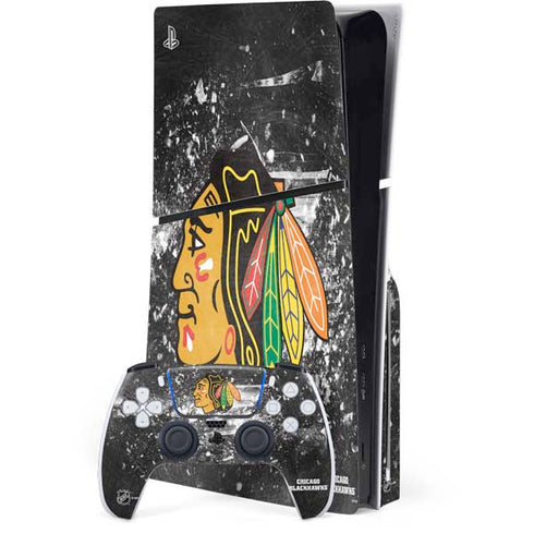NHL Chicago Blackhawks Frozen PS5 Slim Disk Bundle Skin