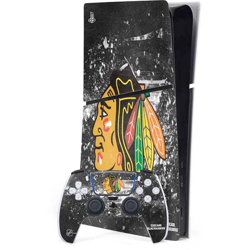 NHL Chicago Blackhawks Frozen PS5 Slim Digital Edition Bundle Skin