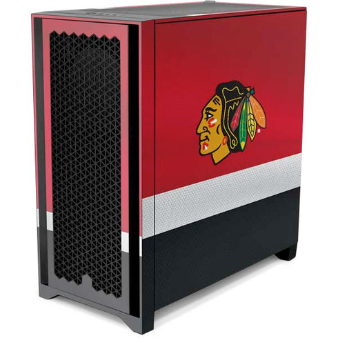 NHL Chicago Blackhawks Jersey Corsair 4000D Tempered Glass Mid-Tower ATX Case Skin