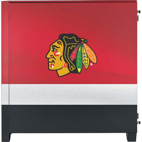 NHL Chicago Blackhawks Jersey Corsair 4000D Tempered Glass Mid-Tower ATX Case Skin