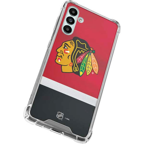 NHL Chicago Blackhawks Jersey Galaxy A13 5G Clear Case