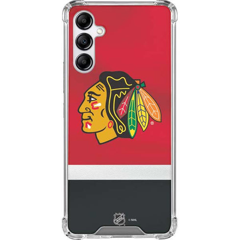 NHL Chicago Blackhawks Jersey Galaxy A14 5G Clear Case