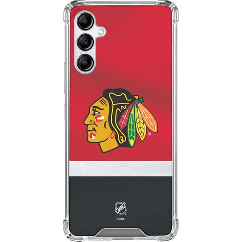 NHL Chicago Blackhawks Jersey Galaxy A15 5G Clear Case