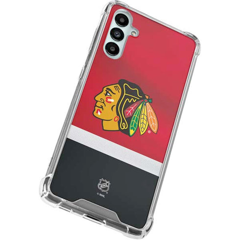NHL Chicago Blackhawks Jersey Galaxy A15 5G Clear Case