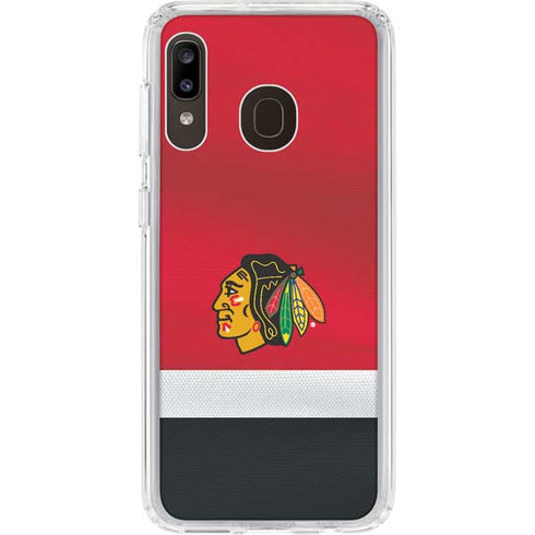 NHL Chicago Blackhawks Jersey Galaxy A20 Clear Case