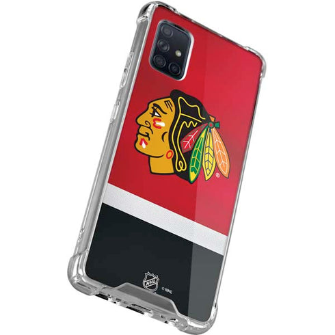 NHL Chicago Blackhawks Jersey Galaxy A71 5G Clear Case