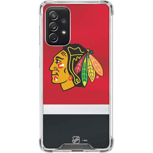 NHL Chicago Blackhawks Jersey Galaxy A72 5G Clear Case